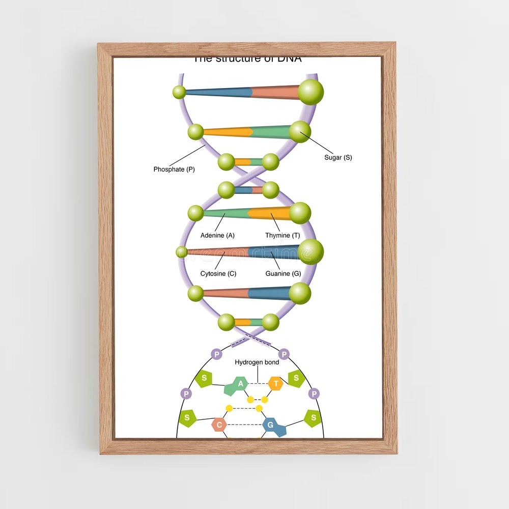 ap-dna structure-2 cadre Bois clair