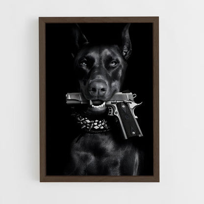 ap-doberman pinscher-7 cadre Bois foncé