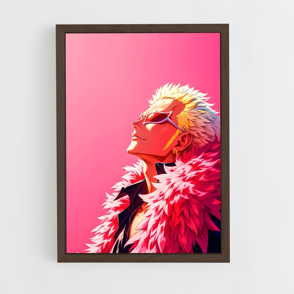 ap-doflamingo-4 cadre Bois foncé