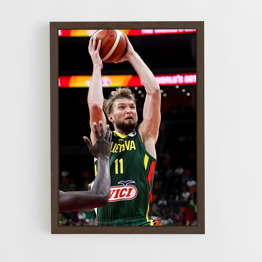 ap-domantas sabonis-4 cadre Bois foncé