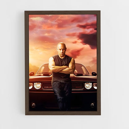 ap-dominic toretto-4 cadre Bois foncé