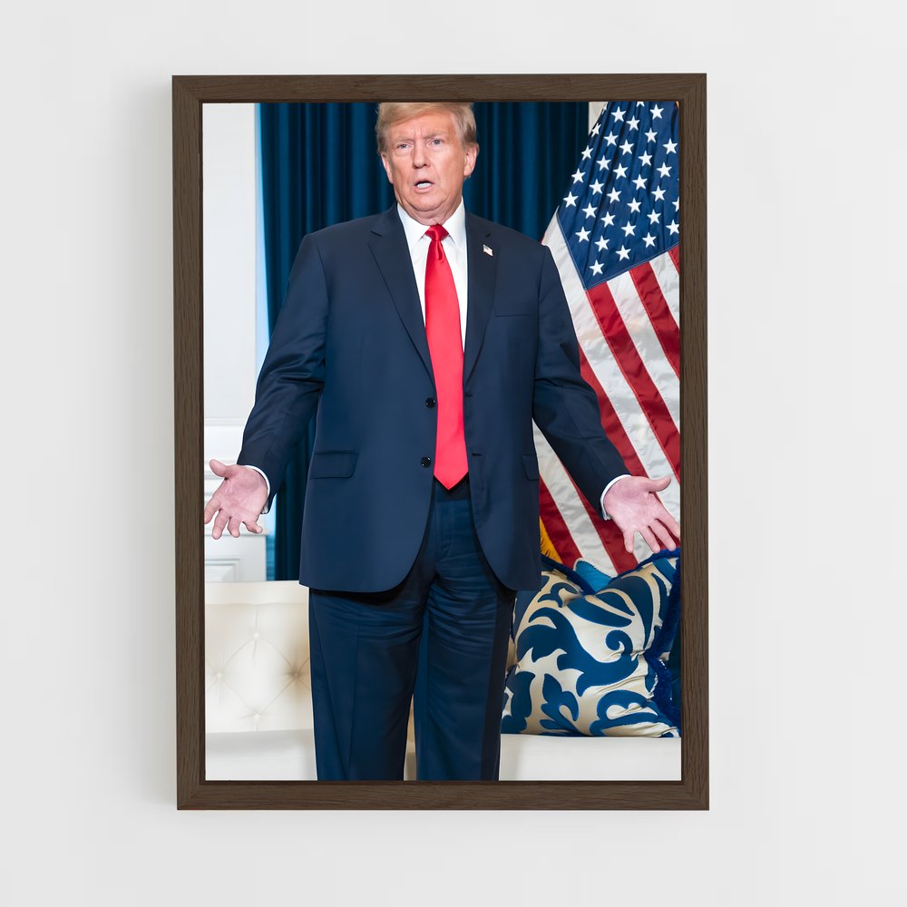 ap-donald trump-4 cadre Bois foncé