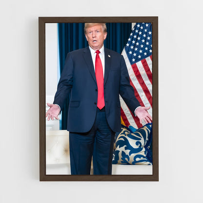 ap-donald trump-4 cadre Bois foncé