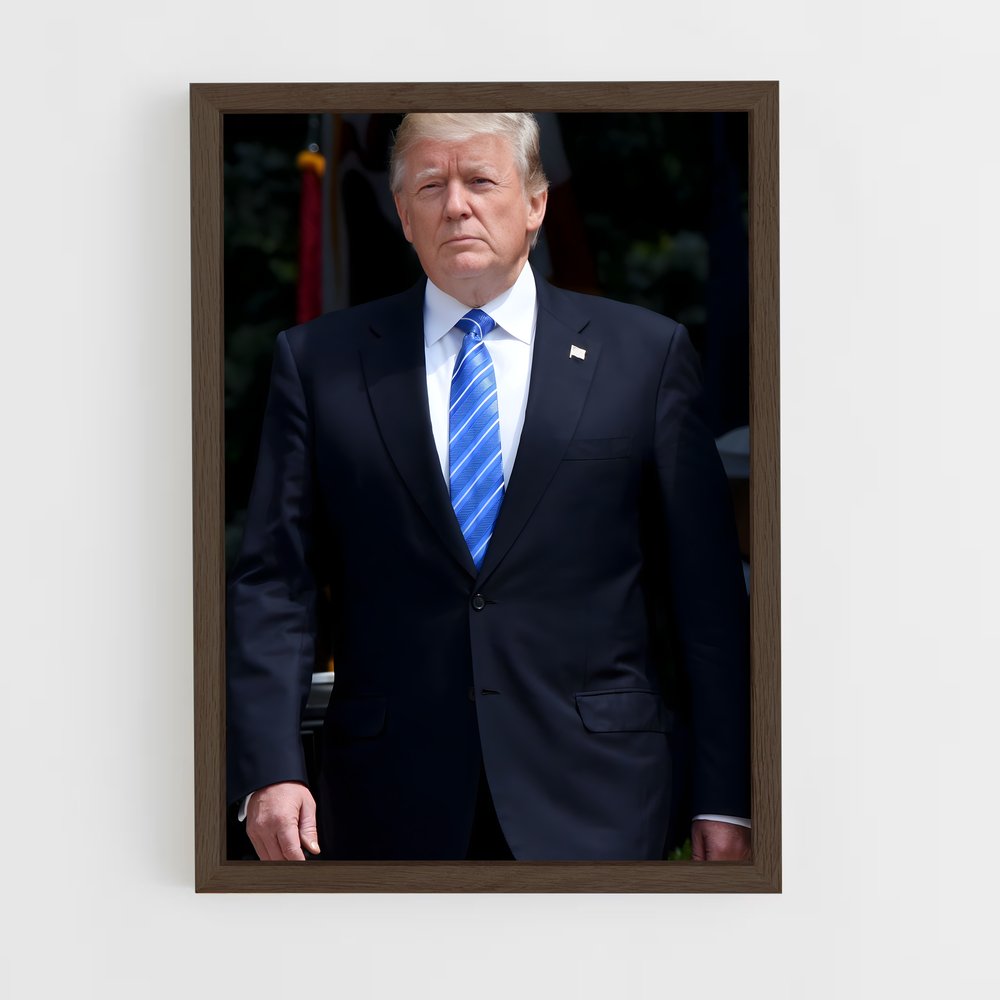 ap-donald trump-6 cadre Bois foncé