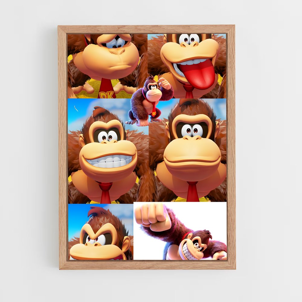 ap-donkey kong-4 cadre Bois clair