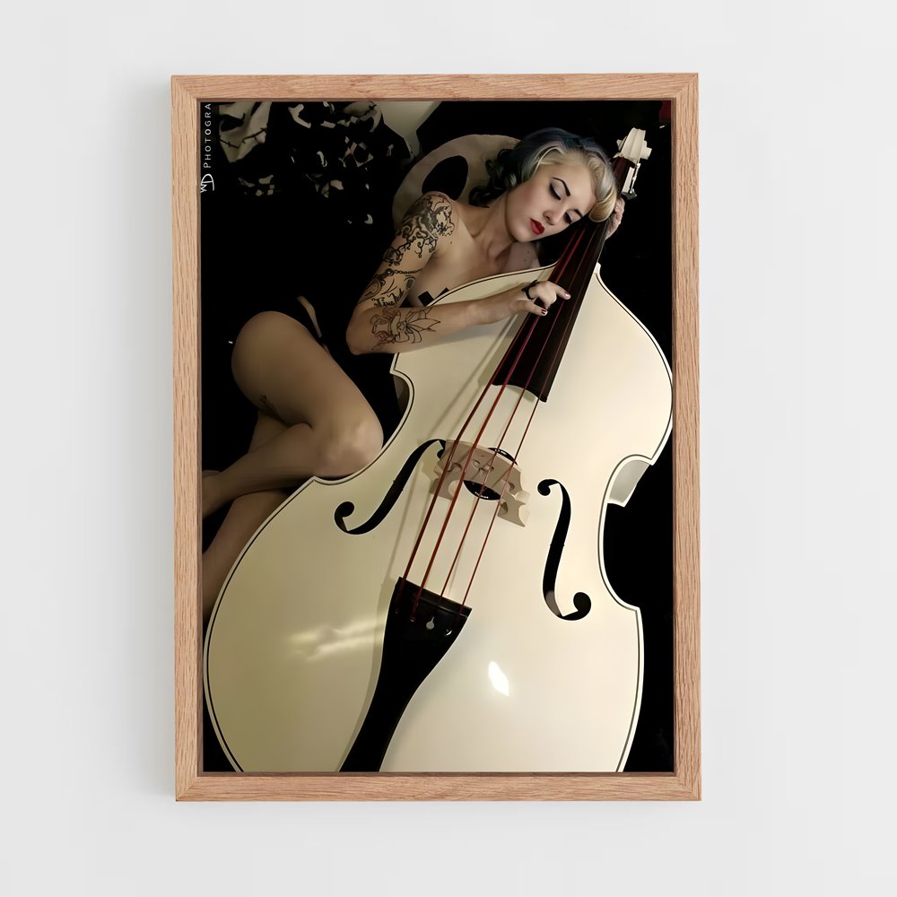 ap-double bass-2 cadre Bois clair