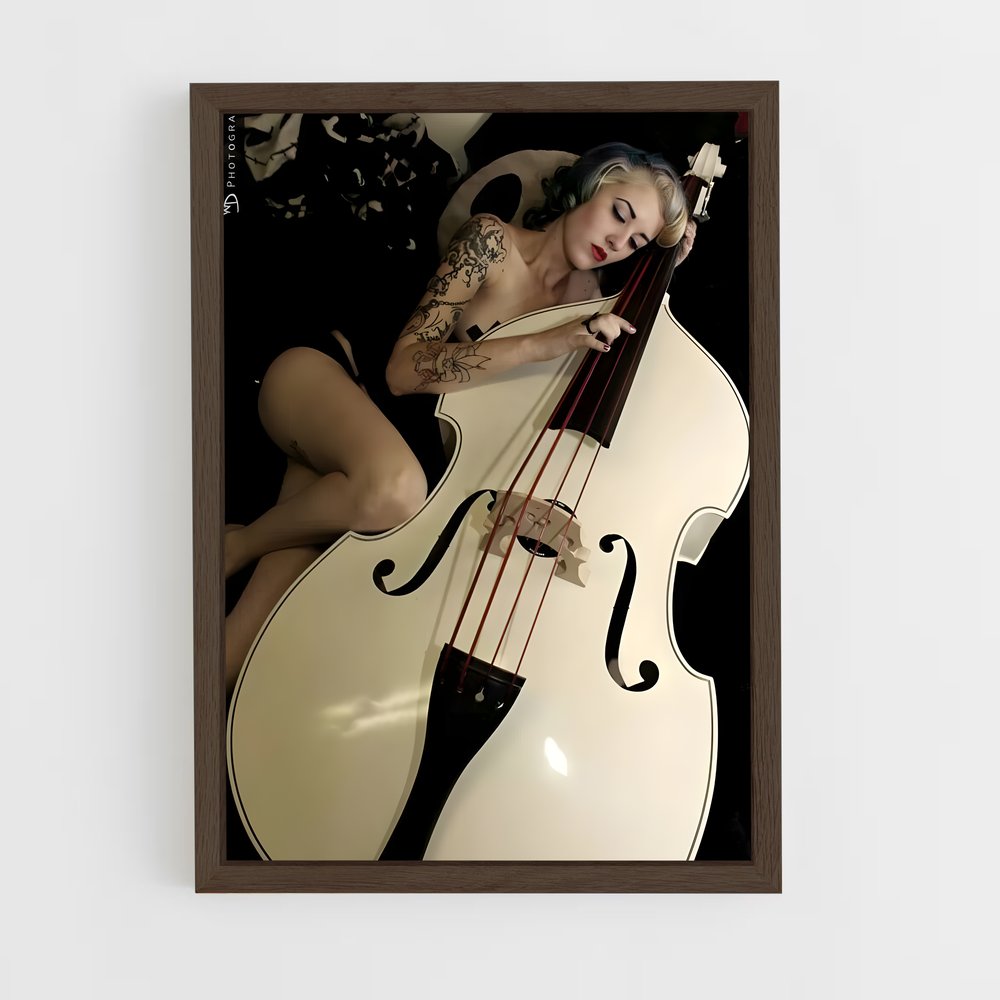 ap-double bass-2 cadre Bois foncé