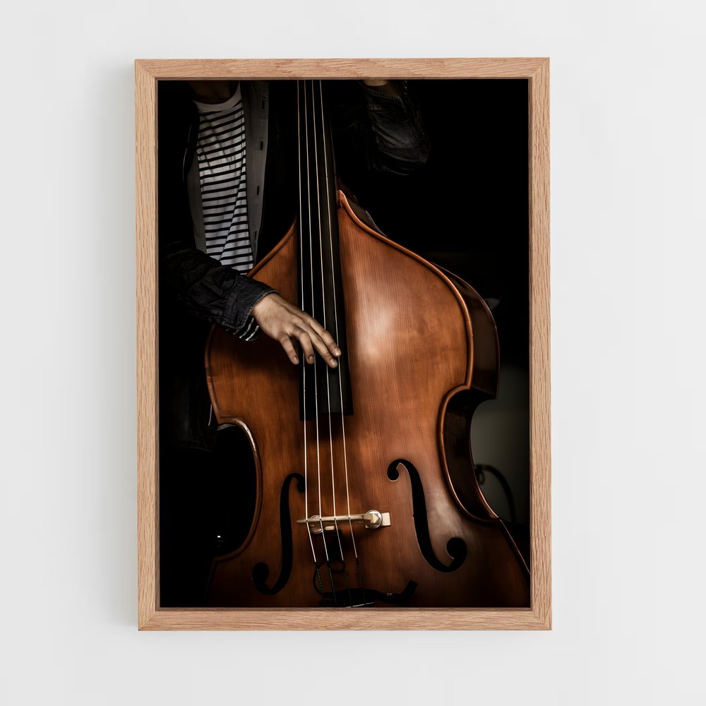 ap-double bass-4 cadre Bois clair