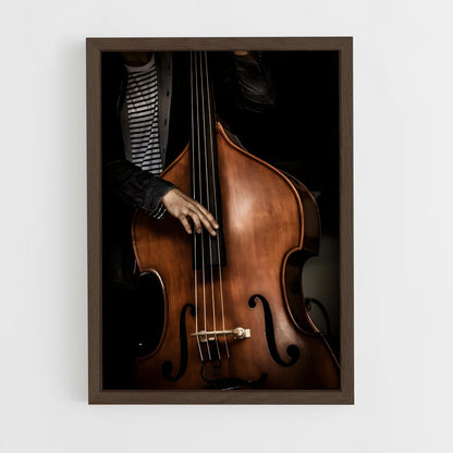 ap-double bass-4 cadre Bois foncé