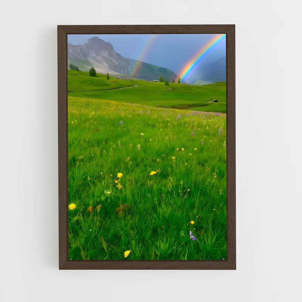 ap-double rainbow-4 cadre Bois foncé
