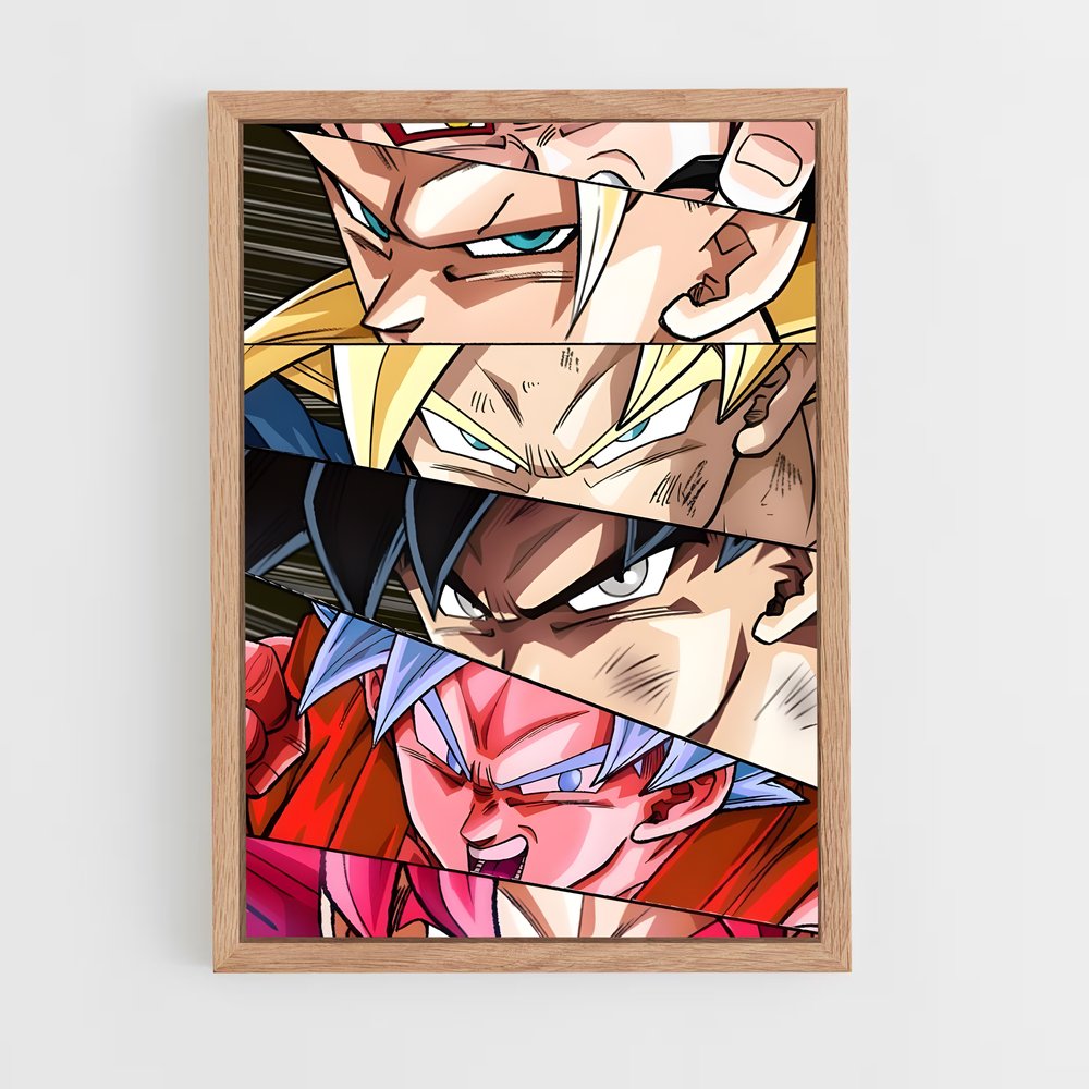 ap-dragon ball-6 cadre Bois clair