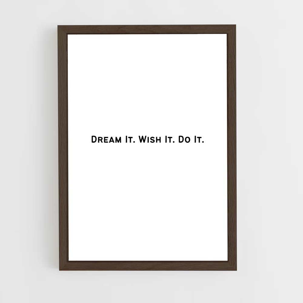 ap-dream it do it-3 cadre Bois foncé