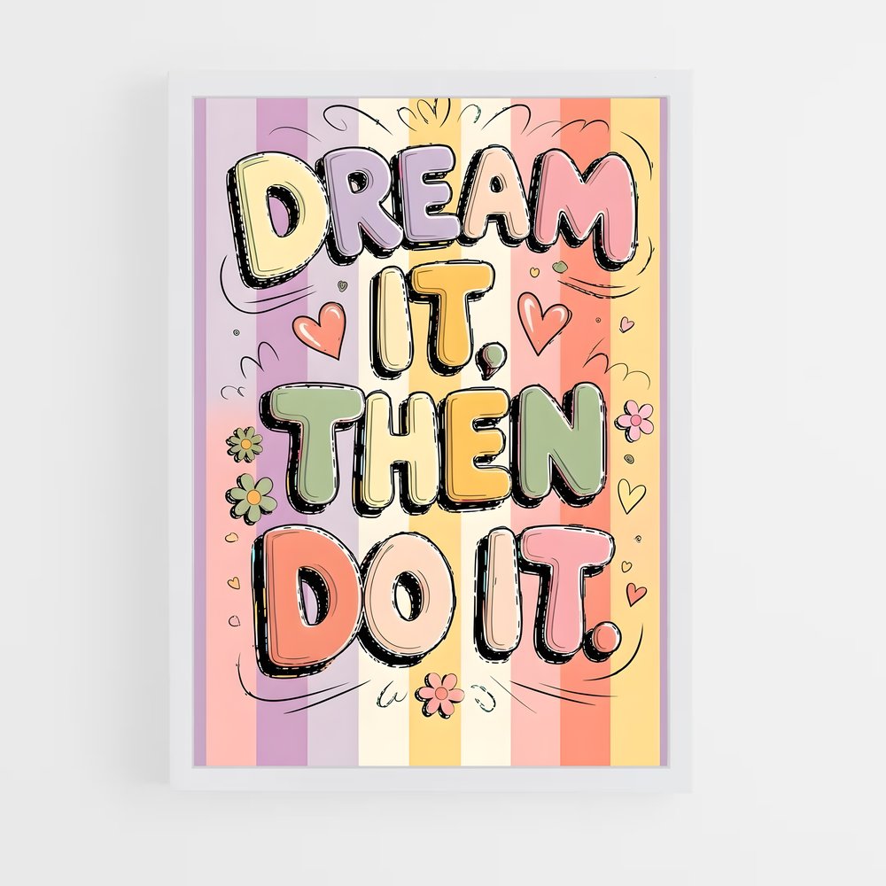 ap-dream it do it-4 cadre Blanc
