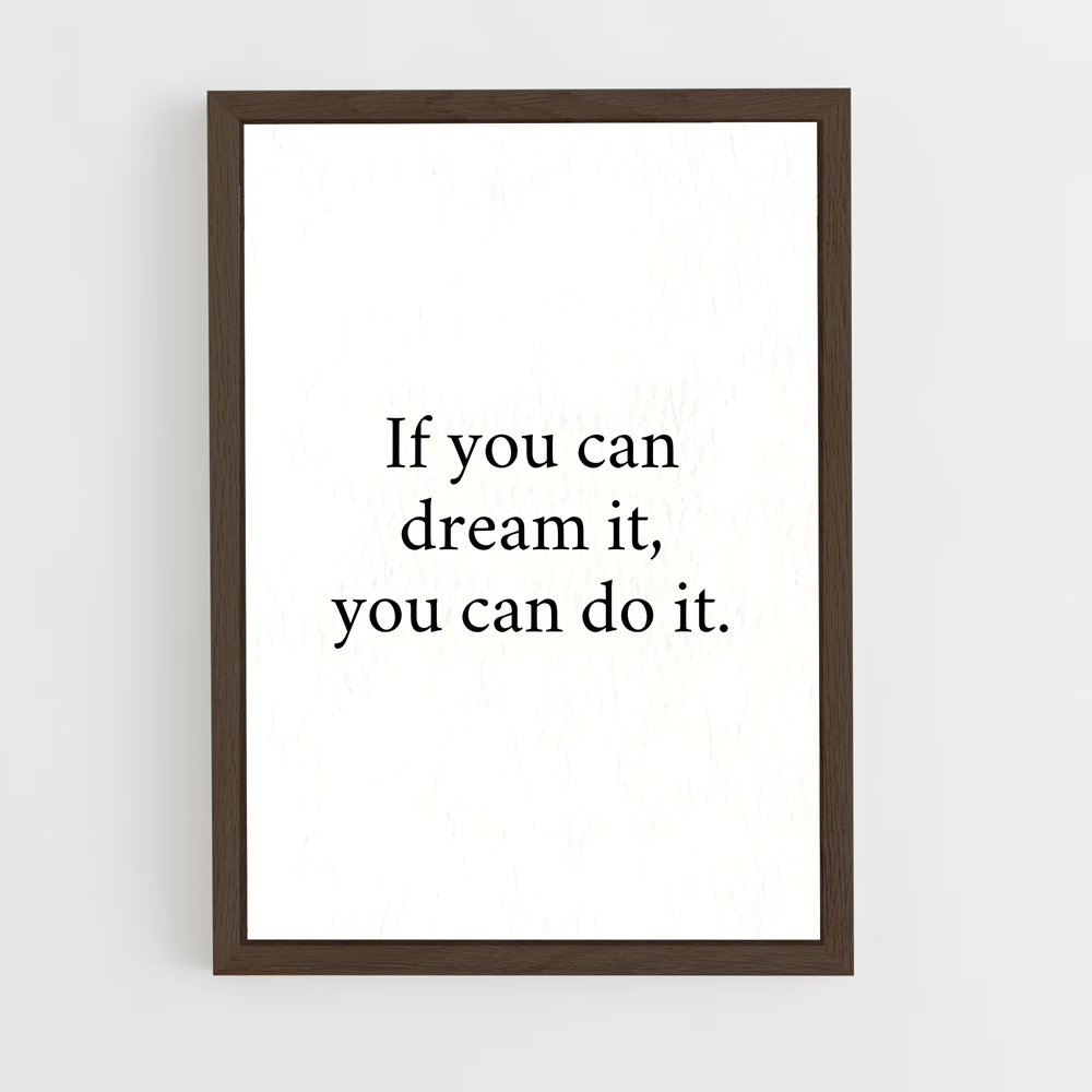 ap-dream it do it-5 cadre Bois foncé