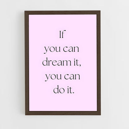ap-dream it do it-6 cadre Bois foncé