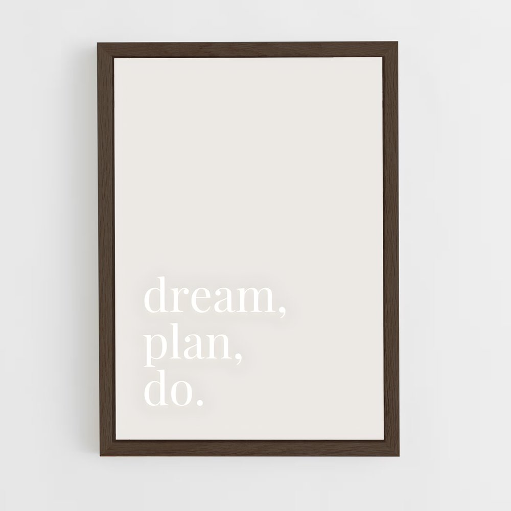ap-dream it do it-8 cadre Bois foncé