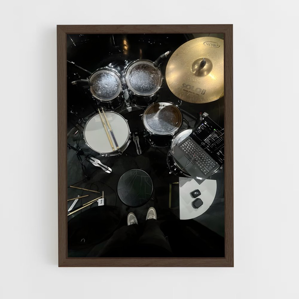 ap-drums-3 cadre Bois foncé