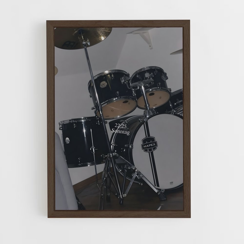 ap-drums-4 cadre Bois foncé