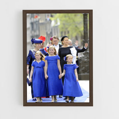 ap-dutch royal family-2 cadre Bois foncé