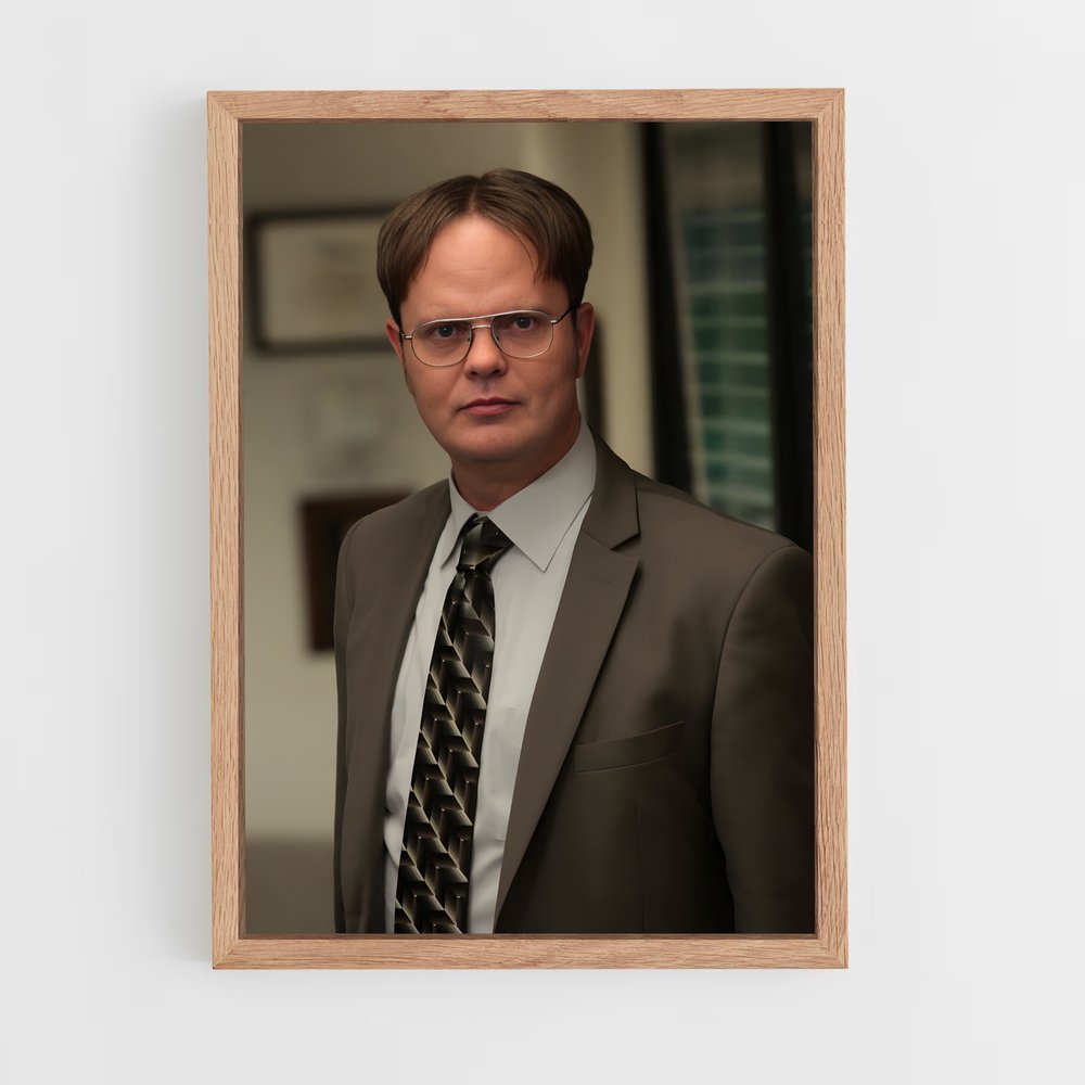 ap-dwight schrute-1 cadre Bois clair