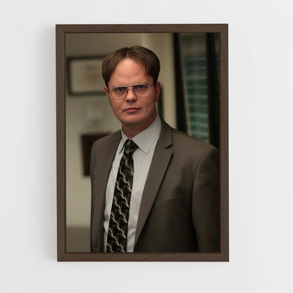 ap-dwight schrute-1 cadre Bois foncé