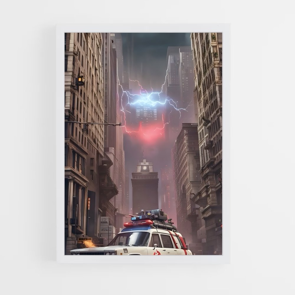 ap-ecto-1 ghostbusters-1 cadre Blanc