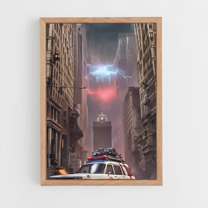 ap-ecto-1 ghostbusters-1 cadre Bois clair