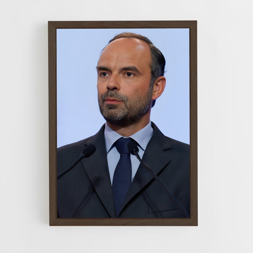 ap-edouard philippe-1 cadre Bois foncé