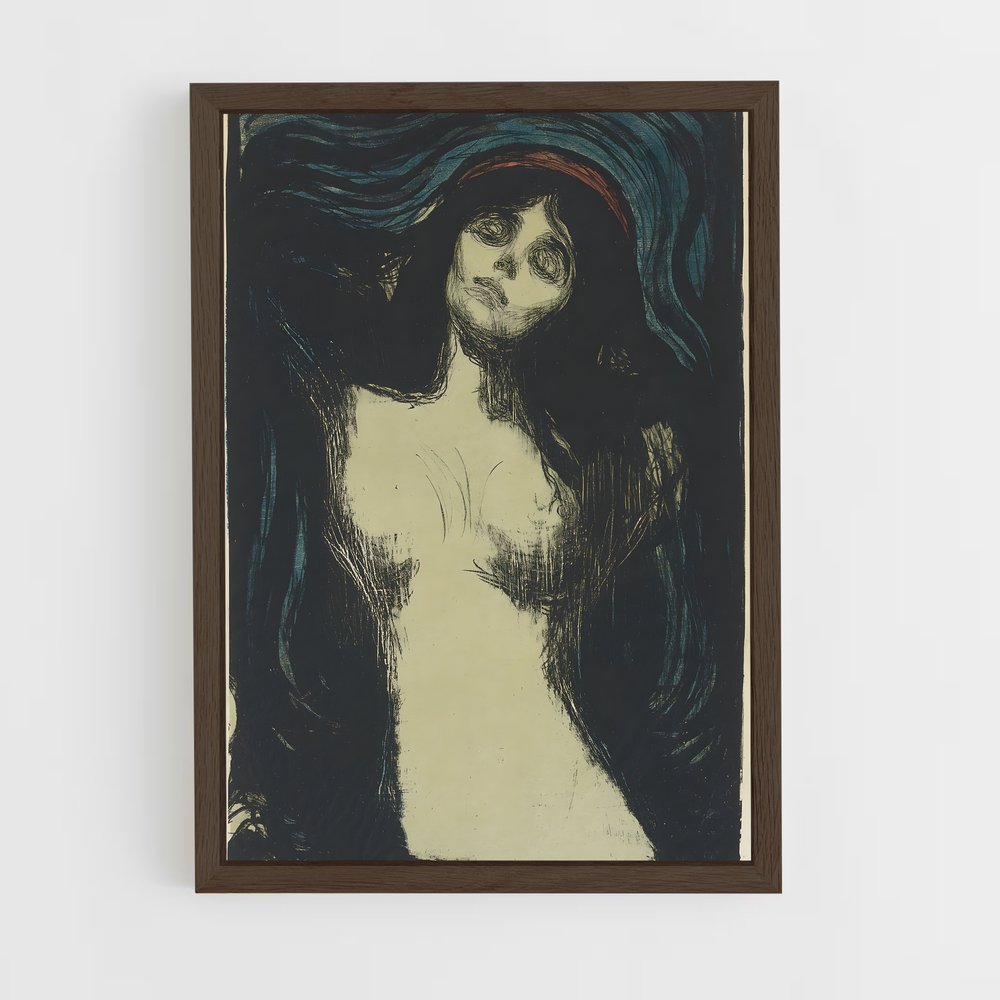 ap-edvard munch-1 cadre Bois foncé