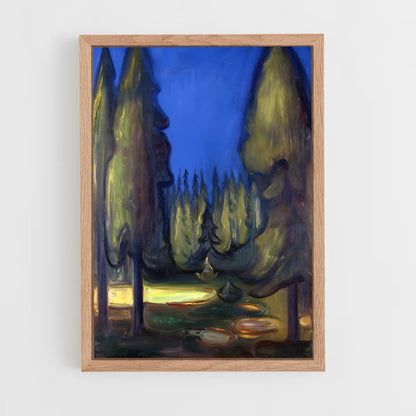 ap-edvard munch-3 cadre Bois clair