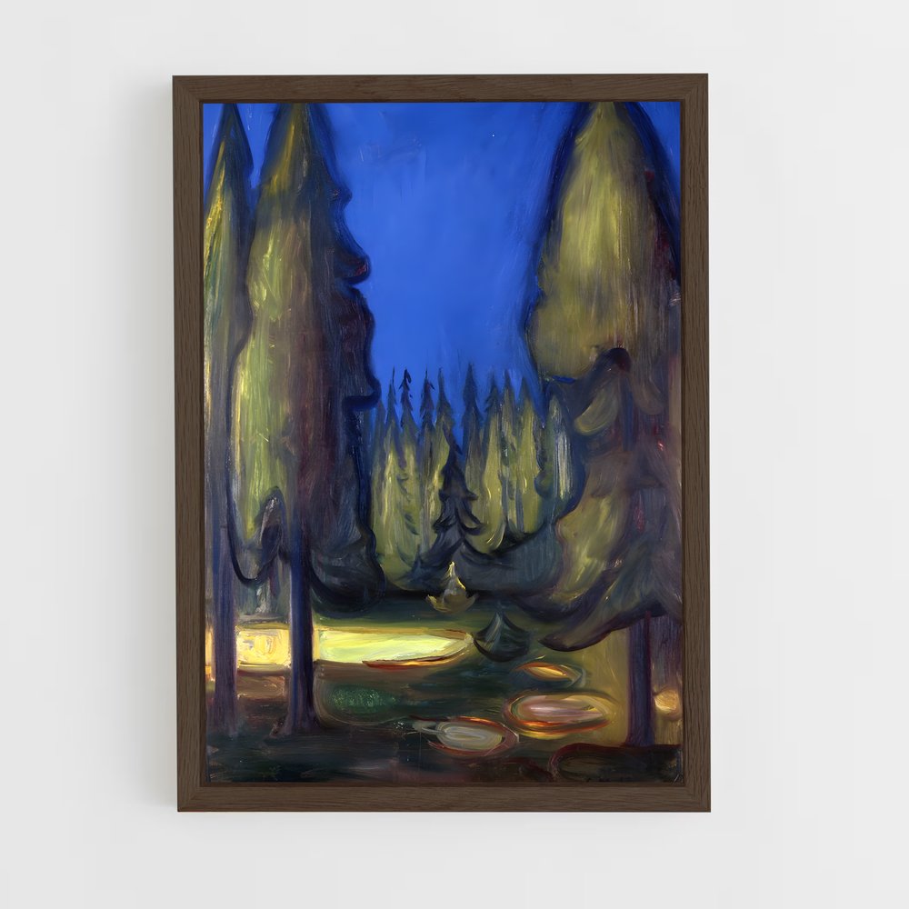 ap-edvard munch-3 cadre Bois foncé