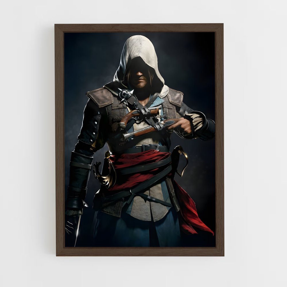 ap-edward kenway-1 cadre Bois foncé