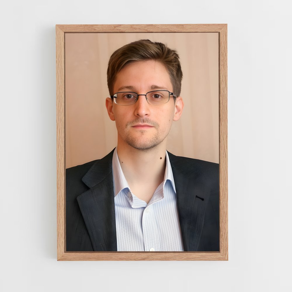 ap-edward snowden-2 cadre Bois clair