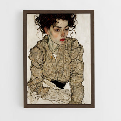 ap-egon schiele-1 cadre Bois foncé