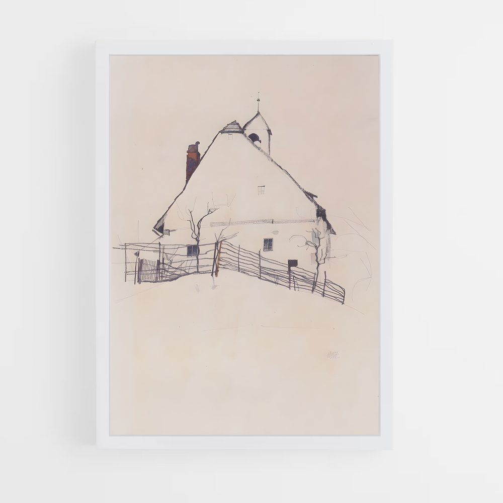 ap-egon schiele-3 cadre Blanc