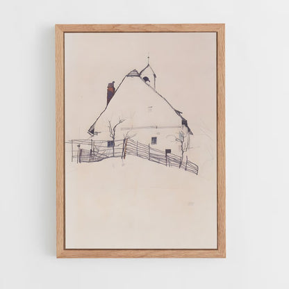 ap-egon schiele-3 cadre Bois clair