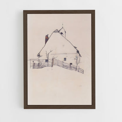 ap-egon schiele-3 cadre Bois foncé