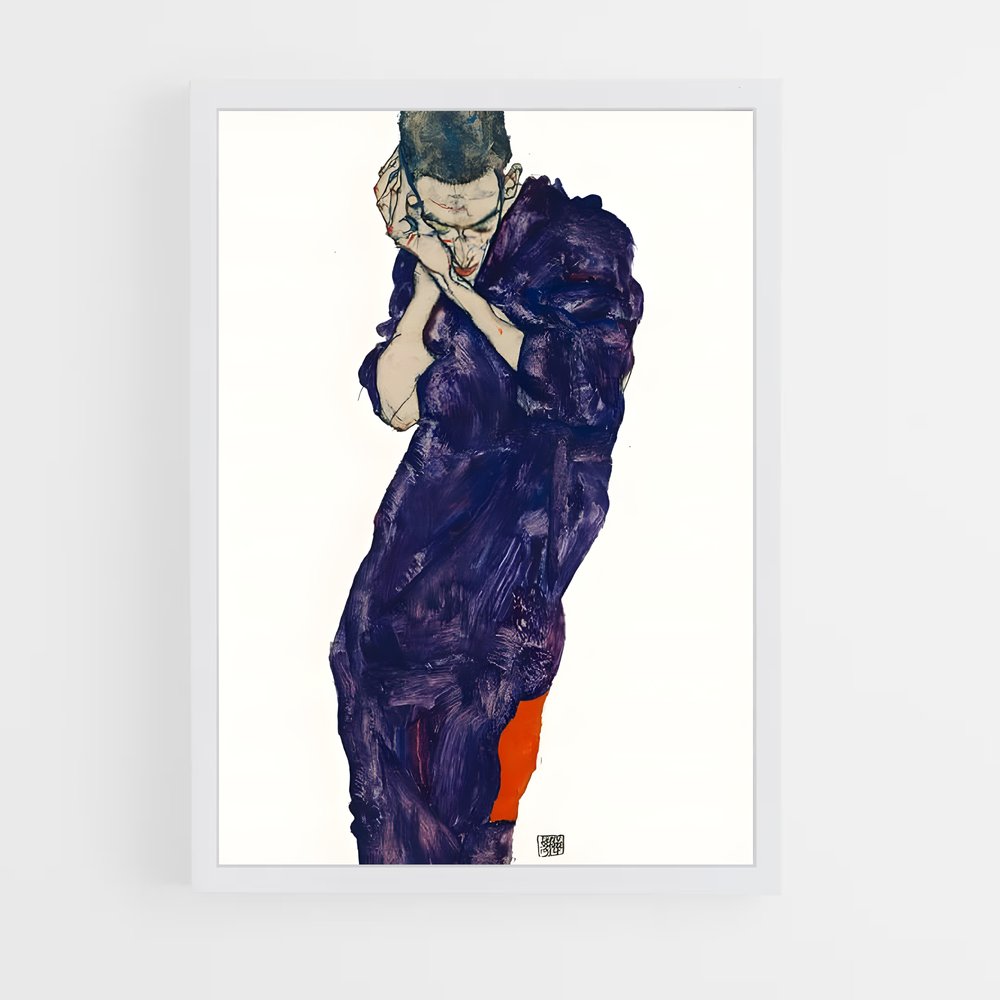 ap-egon schiele-4 cadre Blanc