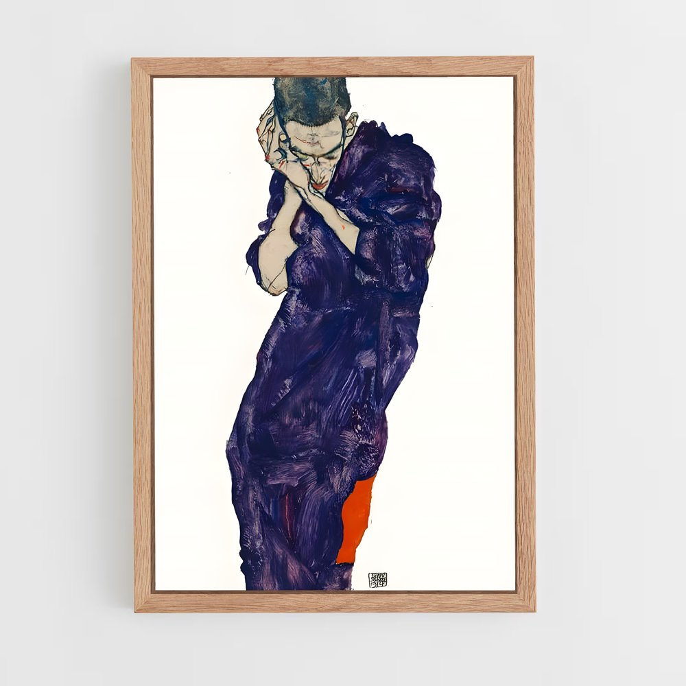 ap-egon schiele-4 cadre Bois clair
