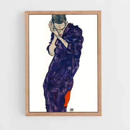ap-egon schiele-4 cadre Bois clair