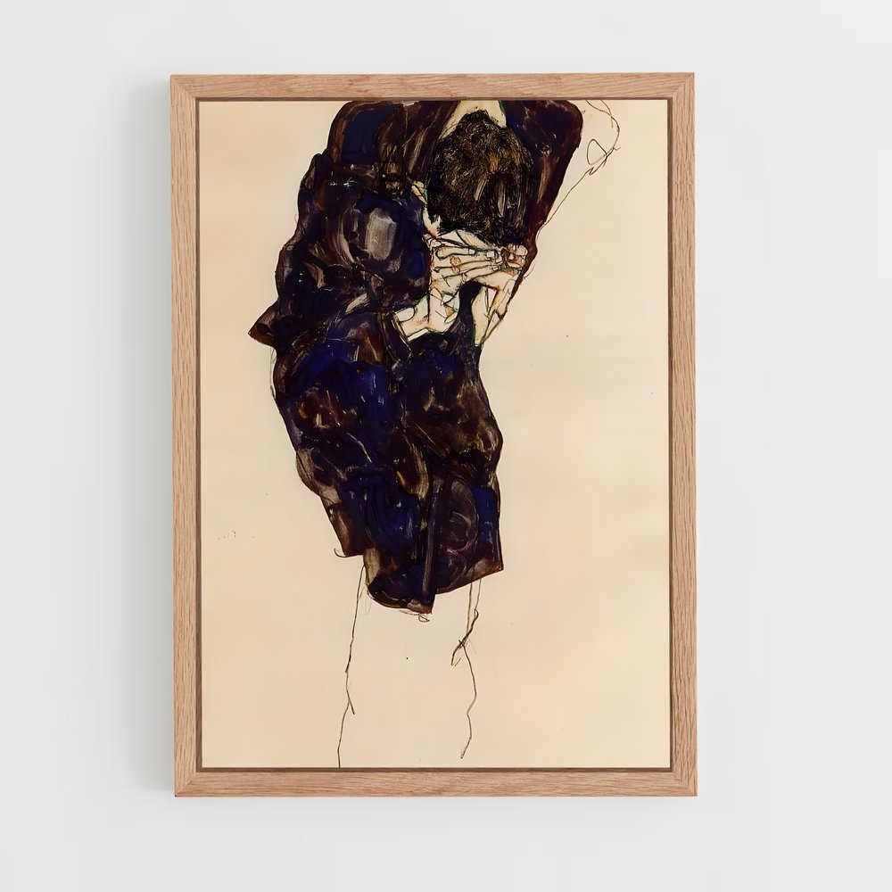 ap-egon schiele-5 cadre Bois clair