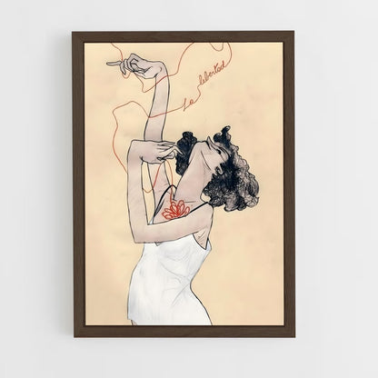 ap-egon schiele-6 cadre Bois foncé