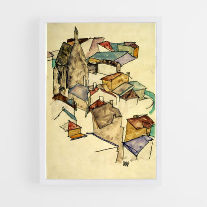 ap-egon schiele-7 cadre Blanc