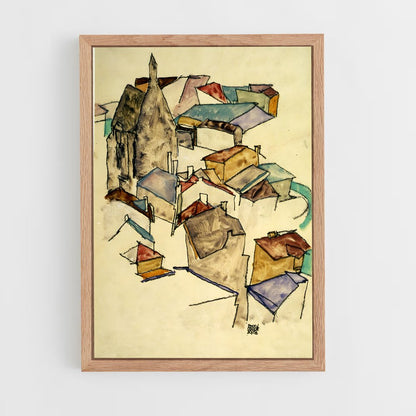 ap-egon schiele-7 cadre Bois clair