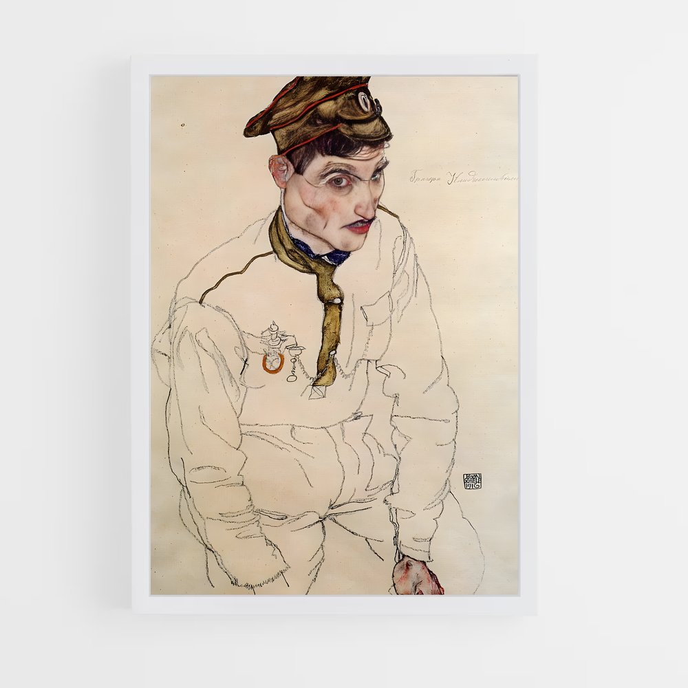 ap-egon schiele-8 cadre Blanc