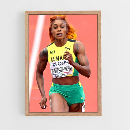 ap-elaine thompson-herah-1 cadre Bois clair