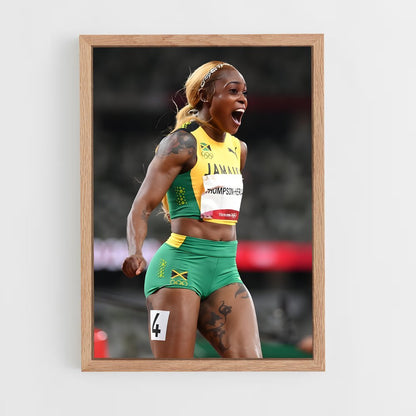 ap-elaine thompson-herah-2 cadre Bois clair