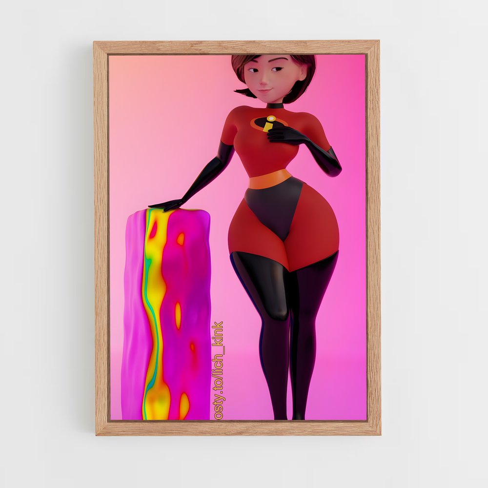 ap-elastigirl-6 cadre Bois clair