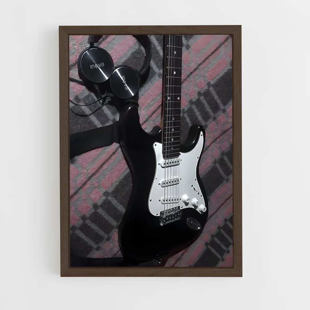 ap-electric guitar-1 cadre Bois foncé
