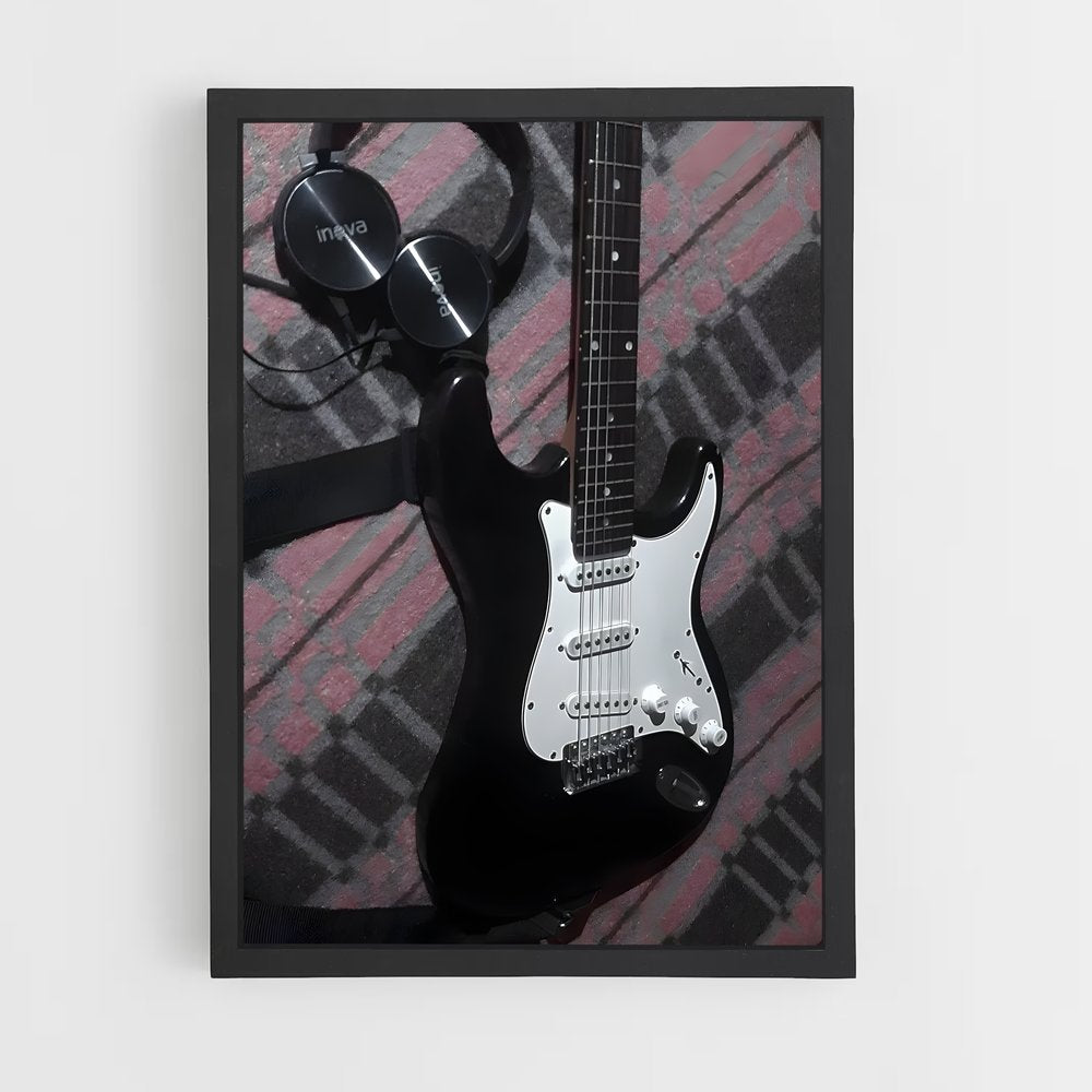 ap-electric guitar-1 cadre Noir